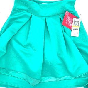 Izzy Me Womens Size S NEON Lime Mint Green Stretch Skirt.